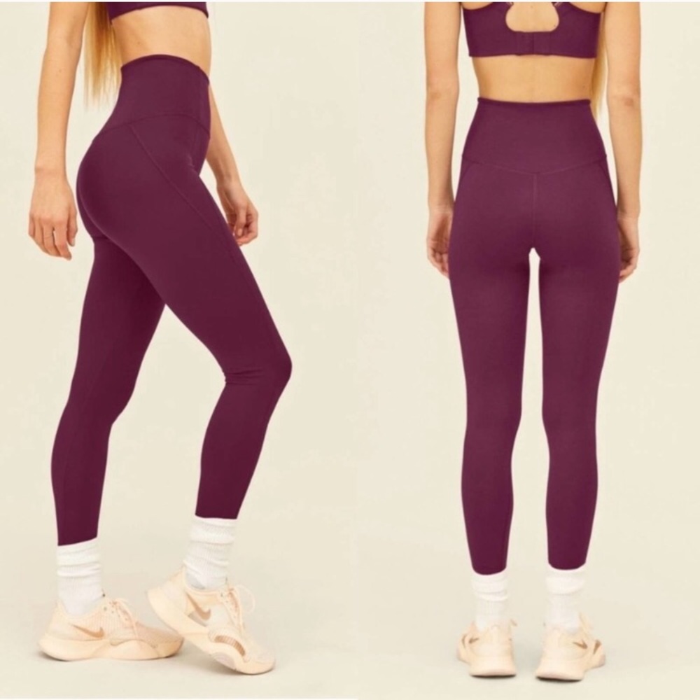 Girlfriend Collective purple compressive leggings